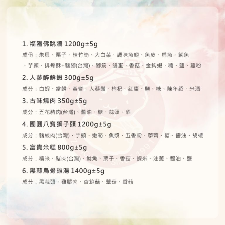 2025小家庭-吉祥年菜6件組(4-6人)冠軍名店推薦 1/6起出貨 - Image 2